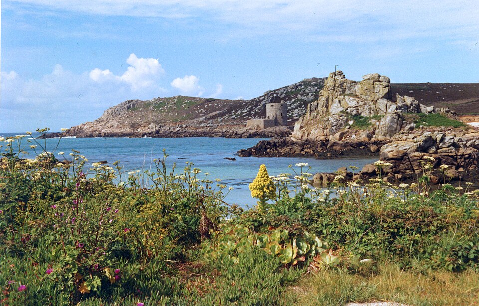 Across the channel, from Bryher towards Tresco
